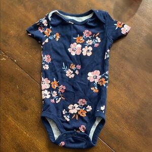 Floral Navy Kids One Piece